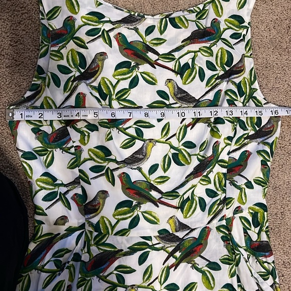 NWOT Emily and Fin Jasmine Parakeets Print Dress - Picture 9 of 9